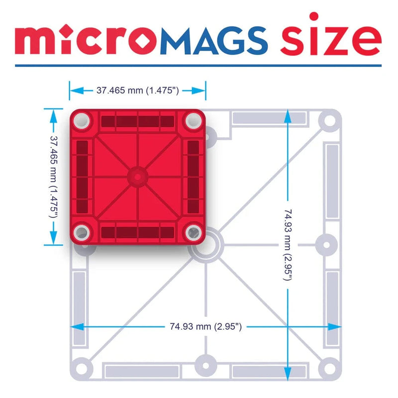 Magna Tiles MicroMAGS Travel Set van 26 stuks