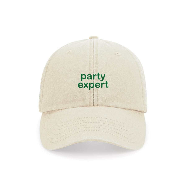 Maksimo DAD CAP Vintage beige Pet met quote, party expert