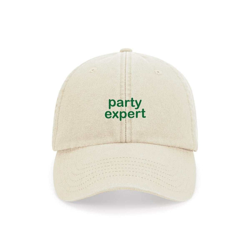 Maksimo DAD CAP Vintage beige Pet met quote, party expert