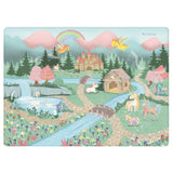 Mats & Joy Zachte Antislip Speelmat met Kasteel en Regenboog 130 x 180 cm, Eenhoorns en Draken