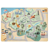 Mats & Joy Zachte Antislip Speelmat met Landkaart en Wegen 130 x 180 cm, België