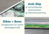 Mats & Joy Zachte Antislip Speelmat met Landkaart en Wegen 130 x 180 cm, België