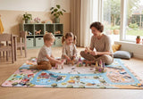 Mats & Joy Zachte Antislip Speelmat met Stallen en Springparcours 130 x 180 cm, Paardenmanege