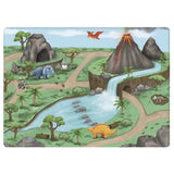 Mats & Joy Zachte Antislip Speelmat met Vulkaan en Waterval 130 x 180 cm, Dino