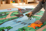 Mats & Joy Zachte Antislip Speelmat met Vulkaan en Waterval 130 x 180 cm, Dino