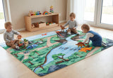 Mats & Joy Zachte Antislip Speelmat met Vulkaan en Waterval 130 x 180 cm, Dino