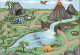 Mats & Joy Zachte Antislip Speelmat met Vulkaan en Waterval 130 x 180 cm, Dino