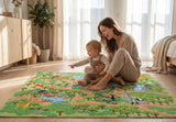 Mats & Joy Zachte Antislip Speelmat met Wilde Dieren 130 x 180 cm, Jungle Safari