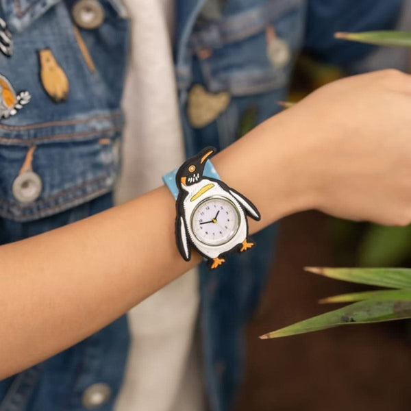 Mava Design TIME PALS Slap Watch Kinderhorloge, Pinguïn