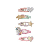 Mimi & Lula Set van 5 mini klik klak speldjes, Dreamy Unicorn