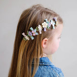 Mimi & Lula Set van 8 alligator haarspeldjes, Flower Garden