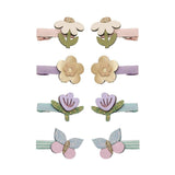 Mimi & Lula Set van 8 alligator haarspeldjes, Flower Garden