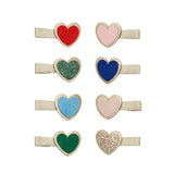 Mimi & Lula Set van 8 alligator haarspeldjes met hartjes, Heartbeam