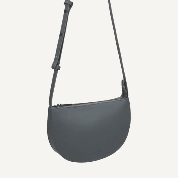 Monk and Anna FAROU half moon Vegan lederen Schoudertas, Ash