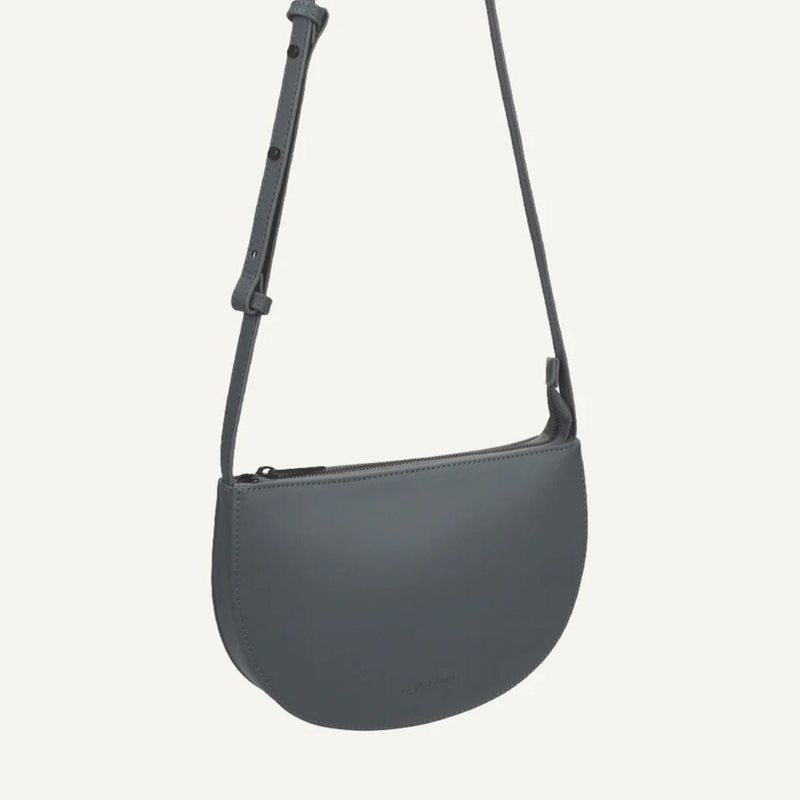 Monk and Anna FAROU half moon Vegan lederen Schoudertas, Ash
