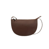 Monk and Anna FAROU half moon Vegan lederen Schoudertas, Dark Wood