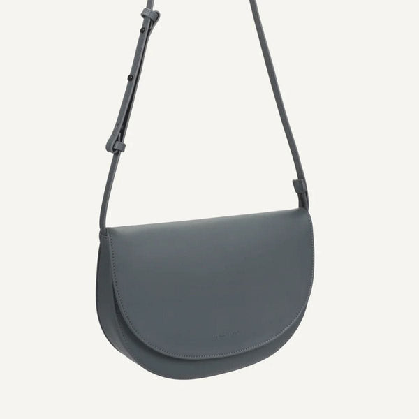 Monk and Anna SOMA half moon Vegan lederen Handtas, Ash
