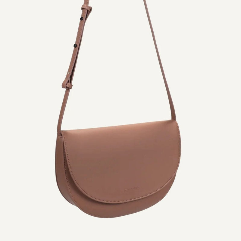 Monk and Anna SOMA half moon Vegan lederen Handtas, Clay
