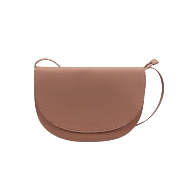 Monk and Anna SOMA half moon Vegan lederen Handtas, Clay