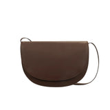 Monk and Anna SOMA half moon Vegan lederen Schoudertas, Dark Wood
