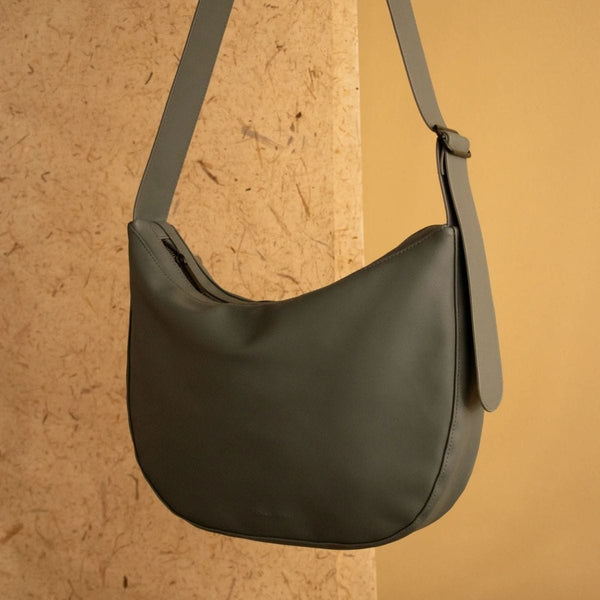 Monk and Anna UMI Vegan lederen Cross body Schoudertas, Ash