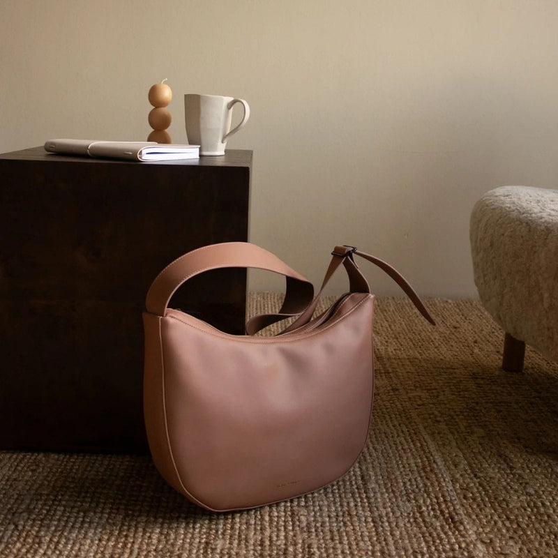 Monk and Anna UMI Vegan lederen Cross body Schoudertas, Clay