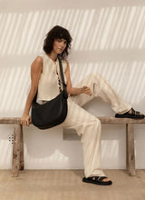 Monk and Anna UMI Vegan lederen Cross body Schoudertas, Zwart