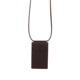 Monk & Anna Vegan lederen Phone Pouch, Dark Wood