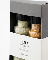 Nicolas Vahé Giftset met 2 Zoutmolens, Parmezaan-Basilicum & Chili