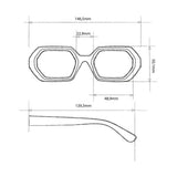 Okkia ANDREA Zonnebril,  Kale Havana - Green gradient