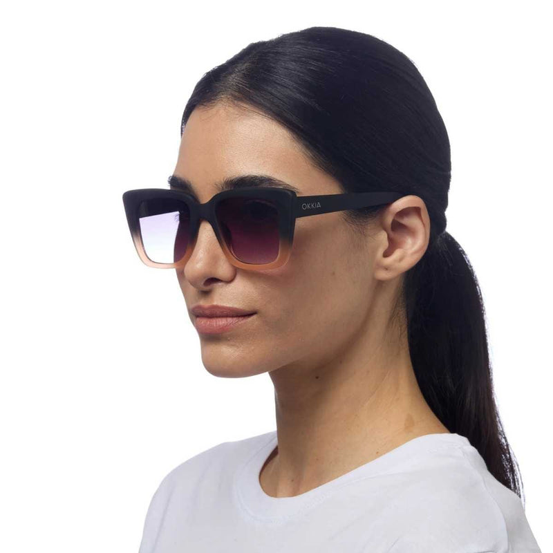 Okkia ELBA Zonnebril, Black Shaded Pink