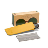 Okkia MONICA Zonnebril, Classic Havana - Gradient green