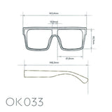 Okkia TOKYO Zonnebril, Classic Havana - Green gradient