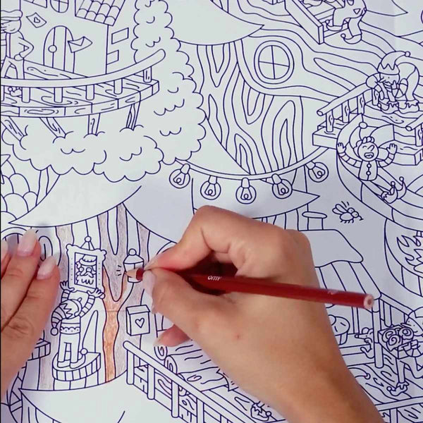 OMY Grote Kleurposter 70 x 100 cm, Magic Tree