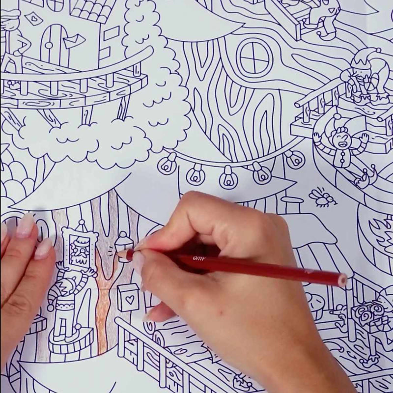 OMY Grote Kleurposter 70 x 100 cm, Magic Tree