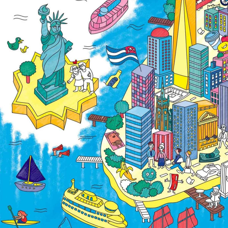 OMY Grote Kleurposter 70x100cm, New York City