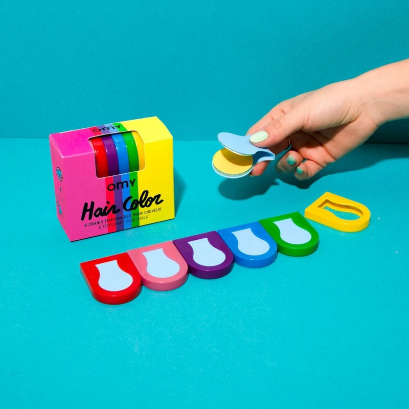 OMY HAIR COLOR Set van 6 tijdelijke Haarkrijtjes