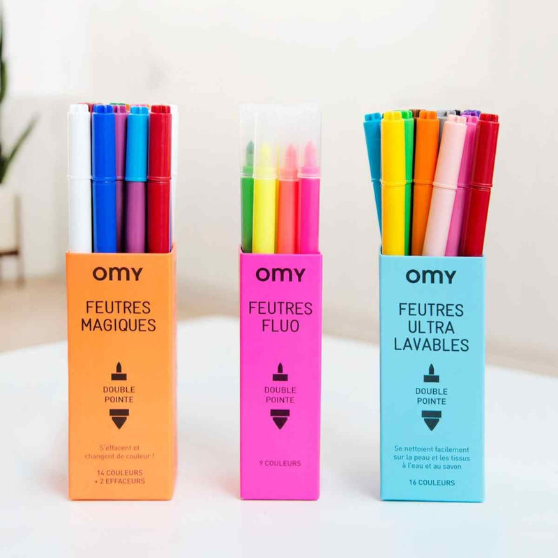 OMY Neon viltstiften, 9 kleuren