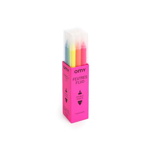 OMY Neon viltstiften, 9 kleuren