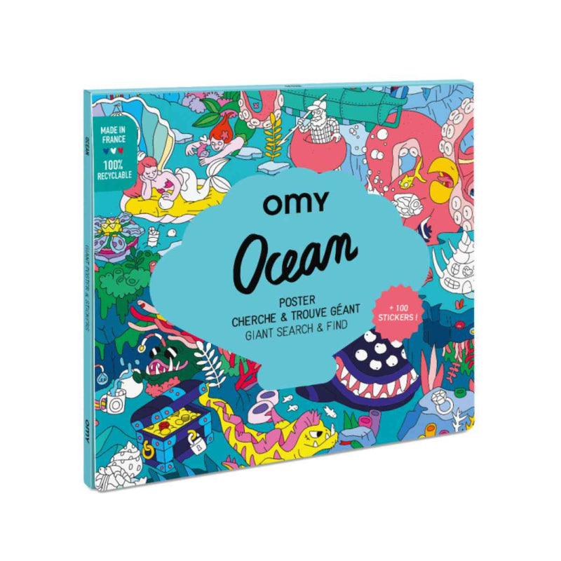 OMY Reuzenposter met stickers 70x100cm, OCEAAN