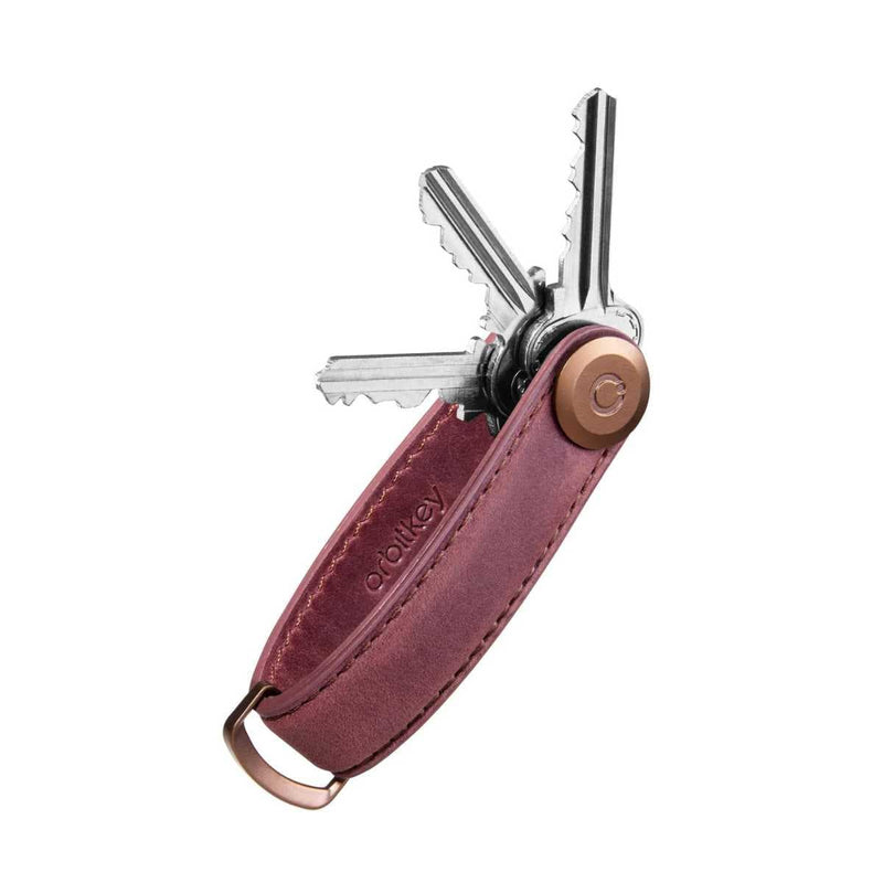 Orbitkey CRAZY HORSE Sleutelhanger Leather, Mulled Wine