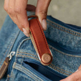 Orbitkey WAXED CANVAS Sleutelhanger, Brick Red