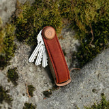 Orbitkey WAXED CANVAS Sleutelhanger, Brick Red