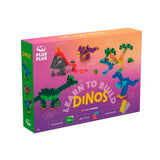 Plus-Plus LEARN TO BUILD Bouwset van 600 stuks met 2 bouwplaten, Dino's