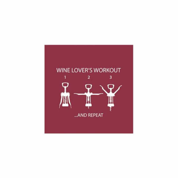 PPD Papieren servietten 25 x 25 cm, Wine Lover's Workout