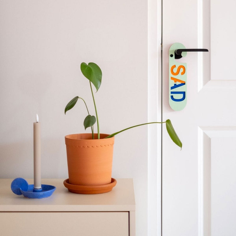 Puki Wuki Dubbelzijdige Deurhanger Happy - Sad, Roze & Groen