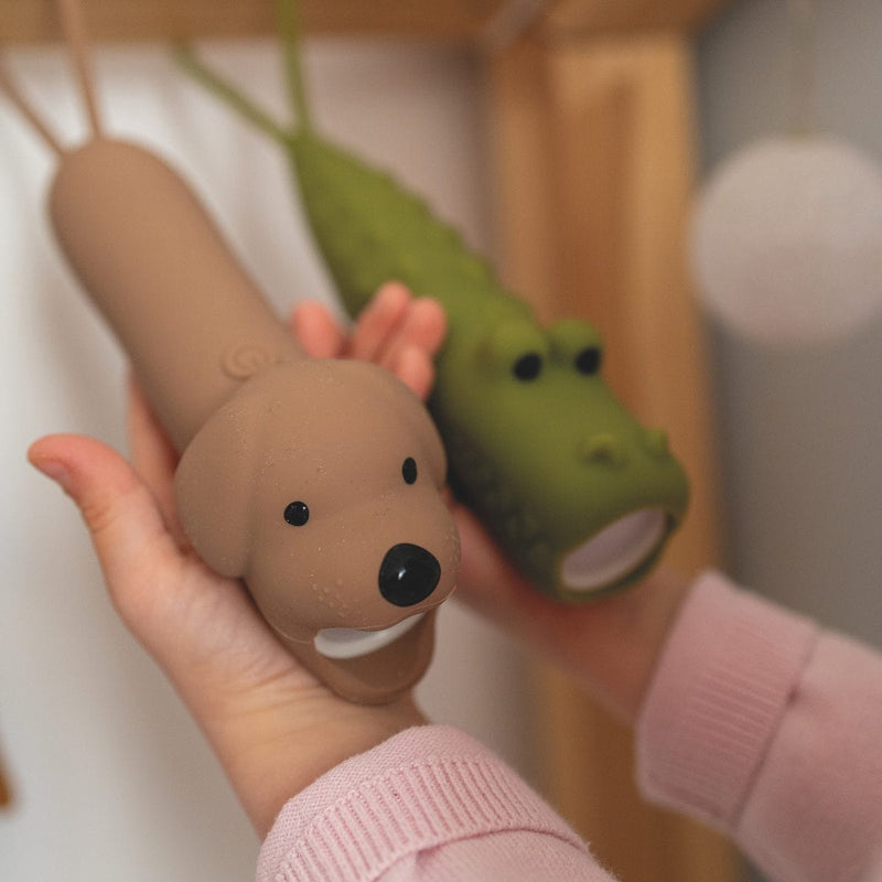 Rabbit & Friends Siliconen oplaadbare Zaklamp voor kinderen, Croco