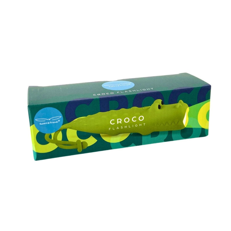 Rabbit & Friends Siliconen oplaadbare Zaklamp voor kinderen, Croco