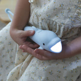 Rabbit & Friends Siliconen oplaadbare Zaklamp voor kinderen, Dolphin Bubbly