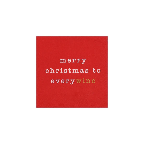 Räder Papieren Cocktail Kerstservetten, Merry Christmas to Everywine